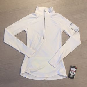 White Under Armour half zip. Never been worn